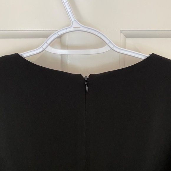 New! Tahari ASL Embellished Feather-Hem Sheath Dress/Black nwt 33917 - Picture 7 of 12